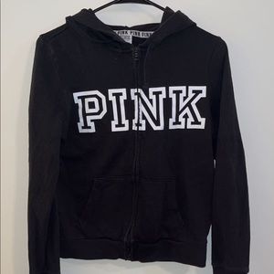 black brand “pink” zip up jacket
